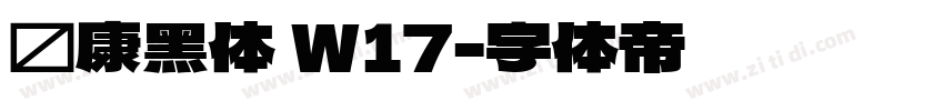 华康黑体 W17字体转换